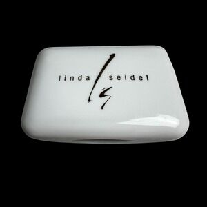 Linda Seidel Mauve Peach Duo Blush Compact Mirror Brush Cosmetics NOS